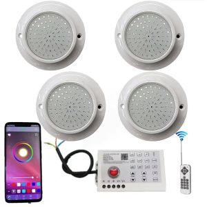 Điều Khiển Ứng Dụng Bluetooth Đèn LED RGB Hồ Bơi 12W 85-265V Đèn Cảnh Quan Đài Phun Nước Dưới Nước Ngoài Trời IP68 Tự Chứa