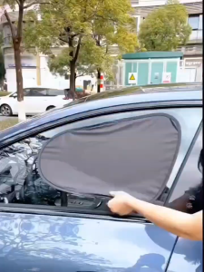 Car Side Window Curtain Universal Foldable Auto Sun Shade Cover Front Rear Side Window Shield Private Anti Sun UV