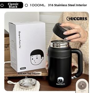 Thermal Cup with Ceramic Liner and Handle 1000ML