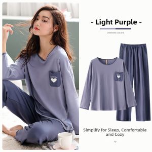 JIALEFEN | Breathable Long Sleeve Pure Cotton Pajama Set