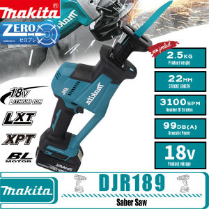 【Japan import】 Makita_DJR189 18V Cordless Recipro Saw 3100SPM Rechargeable High Power Brushless Reciprocating Saw Tool Comes with two batteries and charger