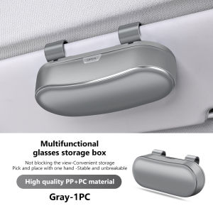 SEAMETAL Car Sun Visor Glasses Case Anti-Scratch Sunglasses Storage Box Glasses Holder Organizer Universal for 99% Car Models