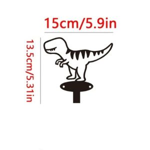 CIFbuy | CIFBUY Brand Dinosaur Silhouette Iron Wall Hooks Black Metal Coat Hanger Fun Kids Room Decor Belt Toy Organizer Modern Minimalis