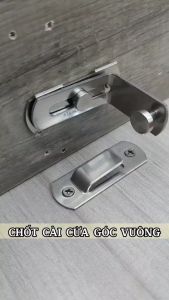 Chốt Khóa Cài Cửa Góc Vuông 90 Độ Bằng Thép Không Gỉ