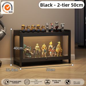 ZHUSHANXIA | Lockable Transparent Dustproof Storage Cabinet with Lighting