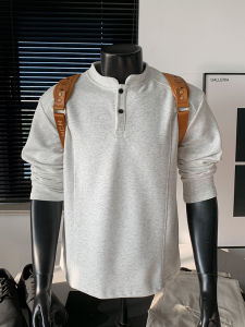 เสื้อยืดคอกลมแขนยาวทรงหลวมสำหรับผู้ชาย ฤดูใบไม้ร่วง 2025 วัสดุอื่นๆ ไม่มีความยืดหยุ่น ทรงหลวม สำหรับทุกเพศ ทุกวัย