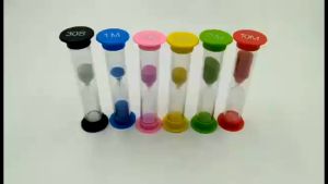 6pcs Sand Timer Colorful Study Minutes Countdown Task Completion Hourglass Sandglass Sandtimer Workout Stretching Yoga