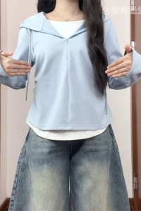 plus Size Hoodie Womens Autumn Winter Loose Fit Slimming Base Layer Short Half Zip up Sweatshirt Korean Style Top