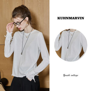 KUHNMARVIN | Áo Thun Tay Dài mang Lại Cảm Giác Không Khí cho Phụ Nữ
