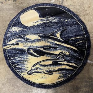 Moroccan Living Room Round Rug Hotel Homestay Decorative Faux Cashmere Carpet Bedroom Bedside Mat Walk-in Closet Carpet 摩洛哥客厅圆形地垫 酒店民宿装饰仿羊绒地毯 卧室床边毯衣帽间地毯 FUNIANQI
