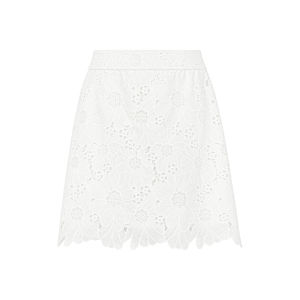 MeiYang Daisy Embroidered A-Line Mini Skirt Hollow out 3D Stitching High Waist Polyester Fiber Short Skirt Womens Fashion