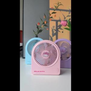 Miniso | Quạt Gấp MINISO Sanrio Cinnamoroll 1200mAh Có Thể Sạc Lại 180 °   Quạt Mini Làm Mát Di Động Có Thể Điều Chỉnh Dùng Cho Bàn Làm Việc Và Treo Tường