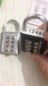 Digital Security Padlock 8 Digit Button Code Anti-Thief Travel Backpack Zipper Lock Zinc Alloy