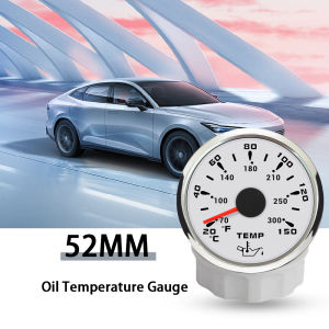 ELING Universal 52mm Oil Temperature Gauge Signal 20-150℃ with 7 Colors Backlights 12V 24V for Car Marine Boat