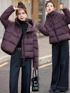 เสื้อแจ็คเก็ตผ้าฝ้ายหนาฤดูใบไม้ร่วง 2025 สำหรับผู้หญิง ทรงเข้ารูป สไตล์ลำลอง พร้อมฮู้ด ซิป แขนยาว ปกติ แขนยาว