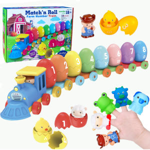 Toddler Train Set for ToddlerCounting Matching & Sorting Activity  Toys Montessori Farm Animals Train  Preschool Birthday Gif