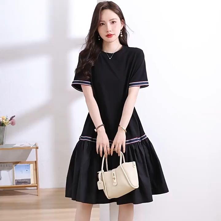 LKK dress korean style/dress hitam wanita/gaun hitam elegan | Lazada  Indonesia