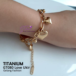 Gelang Titanium Elegan & Anti Luntur: Perhiasan Fashion Import gt080