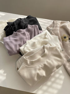 Womens Cashmere Protein Soft Cozy Half High Neck Base Shirt Long Sleeve Winter Top Gentle Versatile Small Size Inner Wear