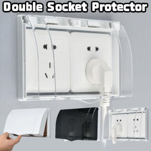 Wall Socket Waterproof Box Double Socket Protector Electric Plug Cover Waterproof Switch Box Splash Box Safety Supplies