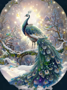 Kayou | Full Diamond Painting New 2026 Fantasy Peacock Flowers Landscape DIY Mosaic Diamond Embroidery 5D Cross Stitch Birds Home Decor