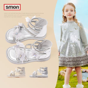 SOUMON | Glitter Butterfly Decorated Flat Sandals for Girls
