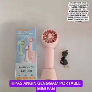 V146 ORI KIPAS ANGIN GENGGAM TURBO JET SUPER CEPAT FAN PORTABLE MINI RECHARGEABLE PENGISIAN USB TYPE