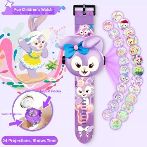 Gift Projection Glowing Cartoon Electronic Watch For Girls