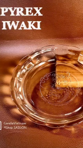 [PYREX - IWAKI] 01 Khay Bánh/ Dĩa Sâu Lòng Thuỷ Tinh Chịu Nhiệt Cao Cấp Dây Nho 17cm