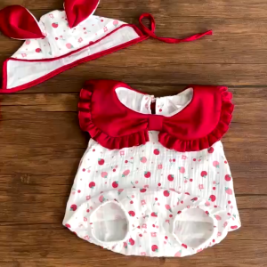 Set Body Viền Bèo Cổ Họa Tiết Hoa Cho Bé Gái Sơ Sinh 1 2 Tuổi Từ 3-11kg Dành Cho Bé Gái