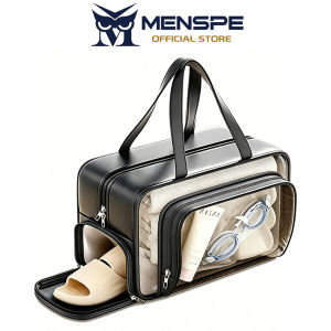MENSPE Fashion Handheld Bag Fashion Tote Bag Cosmetic Bag Makeup Bag Waterproof Dry-Wet Swim Tote Portable Travel Toiletry Bag Large Capacity Gym Bag Separate Shoe Compartment Duffel