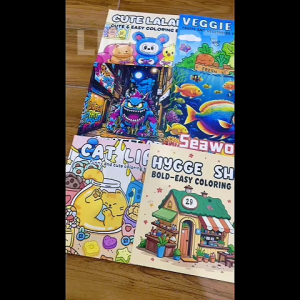 Sổ Tô Màu Cho Bé 20x20cm Coloring Book 24 Trang Chủ Đề Động Vật Thực Phẩm Thiên Nhiên LIM ART