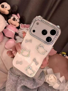 Creative Cute Flash Diamond KT Cat Lens Phone Case Full Cover Anti-Fall for iPhone 17 pro Max 15 New Model 17 pro Female Net Red 13