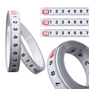 Cuttable Self-adhesive Scale Strip Ruler Metal Adhesive Backed Tape Ruler Metric Scale Rust-Proof Durable Measure Ruler