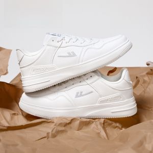 Warrior Mens Casual Shoes White Board Shoes Sports Sneakers Summer New Style Trendy Mens Flat Laced mid Heel Glue Adhesive