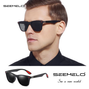 SEEMELO Men Sunglasses Polarized Sunglasses UV400 Sunglasses Day Night Dual Use Safety Driving Night Vision Eyewear Light Weight TR Sport Sun Glasses with Free bag for Men Women