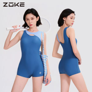 ZOKE | Female Plus Size Conservative Square-cut One-piece Racing Swimsuit