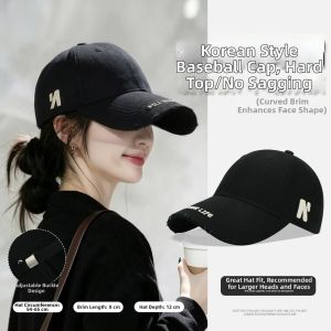 Cgediao | Wide Brim UV Protection Slimming Face Black Baseball Cap