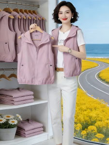 Shalldoer | Hooded Sleeveless Short Summer Fashion Versatile Casual Jacket for Petite Women