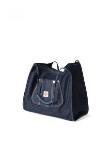 Lees Large Capacity Tote Bag Womens Commuter Shoulder Bag for Class Casual Leisure Canvas Bag Soft Denim Material