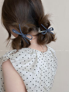 กิ๊บติดผมลายผีเสื้อสีน้ำเงินสไตล์เกาหลี กิ๊บติดผมแบบมีหูข้างเดียว สไตล์เรียบง่าย ที่หนีบปากเป็ด กิ๊บติดผมสำหรับผู้หญิง