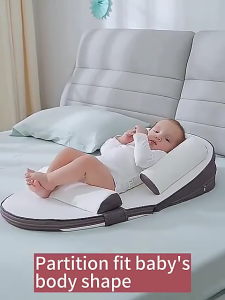 LUCKYBABE Baby Slope Pillow Class A Anti spitting and Choking Milk Feeding Adjustable Pillow Soothing Pillow