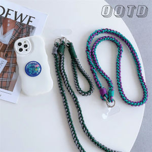 Zeallion Universal Mobile Phone Long with Short Lanyard Cross-body Shoulder Straps Keychain Key Ring Braided Rope Anti-lost Long Chain Gifts For Women Men