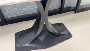 โต๊ะทานอาหารหินชนวน โต๊ะหินอ่อน แผ่นท็อปหินชนวนแข็งแรงทนทาน ขาโต๊ะสไตล์นอร์ดิก ขาดับเบิ้ลรูปตัวซี C พร้อมส่งที่ไทย 2 สี หินอ่อนทรงโค้งมน 120/140/160cm