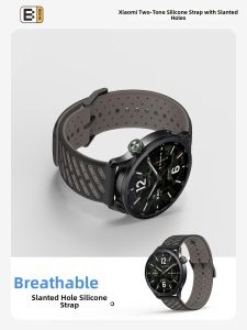 BKHK | Dual Color Sporty Breathable Replacement Strap Accessories for Watch