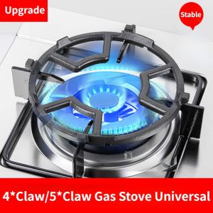 Gas Stove Rack Tray Cooktop Soup Pot Milk Pan Non-Slip Shelf Bracket Accessories Stovetop Small Pot Rack 4/5-jaw Universal Cooktop