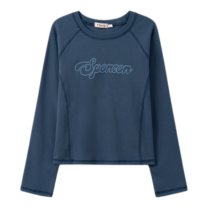 Embroidered Letter Winter T-Shirt Womens Long Sleeve Base Shirt Short Casual Style Creative Pattern Cotton Blend Fashion