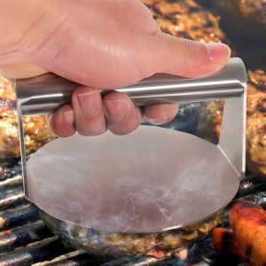 14CM Smash Burger Press Stainless Steel Hamburger Patties Deli Meat Masher Circular Meat Press Mold Tools Kitchen Accessories