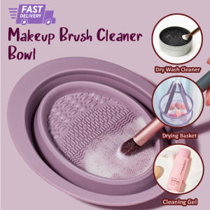 [SG Seller] Silicone Folding Cleaning Bowl Makeup Cleaner Tools Dry Wash Sponge/Dryer Basket