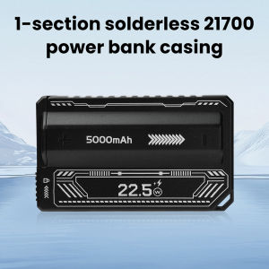 diymore | PD20W Super Fast Charging Power Bank Case 1x 21700 DIY Battery Holder Comes with Cable Suitable for Outdoor Use Etc.